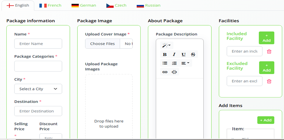 Translated into the top 5 tourism nationalities